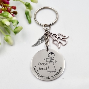 Ajándék hittan tanárnak ballagásra, pedagógusnapra, tanév végére - Gravírozott grafikás ballagási kulcstartó 2_49., Táska & Tok, Kulcstartó & Táskadísz, Kulcstartó, Gravírozás, pirográfia, MESKA