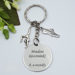 Ajándék testneveléstanároknak ballagásra, pedagógusnapra, tanév végére - Gravírozott szöveges ballagási kulcstartó 1., Táska & Tok, Kulcstartó & Táskadísz, Kulcstartó, Gravírozás, pirográfia, MESKA