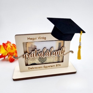 Ballagási ajándék - Gravírozott pénzátadó / ajándékkártya átadó - otthon & életmód - papír, írószer - ajándékozás kellékei - pénzátadó doboz - Meska.hu