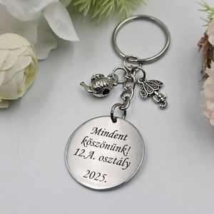 Angol tanároknak ajándék ballagásra, pedagógusnapra, tanév végére - Gravírozott szöveges ballagási kulcstartó 3. - táska & tok - kulcstartó & táskadísz - kulcstartó - Meska.hu