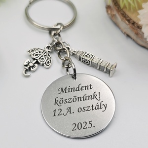 Ajándék angoltanároknak ballagásra, pedagógusnapra, tanév végére - Gravírozott szöveges ballagási kulcstartó 4. - táska & tok - kulcstartó & táskadísz - kulcstartó - Meska.hu