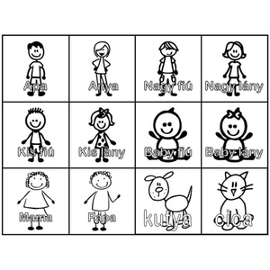 Szeretünk apa! - Családi kulcstartó személyre szabható grafikával. Egyedi ajándék apának - táska & tok - kulcstartó & táskadísz - kulcstartó - Meska.hu