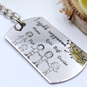 Nagymamának ajándék, Összetartozunk - unokás kulcstartó, Táska & Tok, Kulcstartó & Táskadísz, Kulcstartó, Gravírozás, pirográfia, MESKA