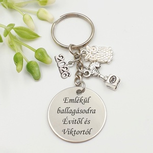 Ballagási ajándék diákoknak, ajándék ballagásra - Gravírozott ballagási kulcstartó végzősöknek 4., Táska & Tok, Kulcstartó & Táskadísz, Kulcstartó, Gravírozás, pirográfia, MESKA