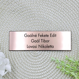 Névtábla egyedi gravírozással modern stílusban � ajtóra, postaládára 03 - Meska.hu