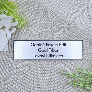 Névtábla egyedi gravírozással modern stílusban � ajtóra, postaládára 03 - otthon & életmód - ház & kert - névtábla - Meska.hu