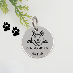 Shiba inu kutyabiléta saját kutyád nevével, telefonszámmal - Meska.hu