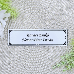 Névtábla egyedi gravírozással modern stílusban � ajtóra, postaládára 04 - Meska.hu