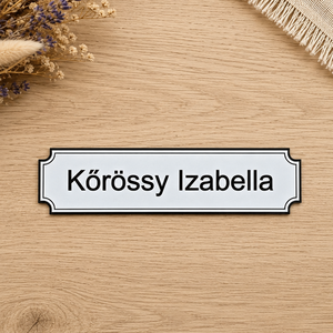 Névtábla egyedi gravírozással modern stílusban � ajtóra, postaládára 05 - Meska.hu