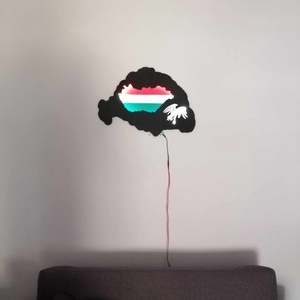 Nagy Magyarország, kis Magyarországgal, Turul madárral. led-es világító falikép - otthon & életmód - dekoráció - fali és függő dekoráció - falra akasztható dekor - Meska.hu