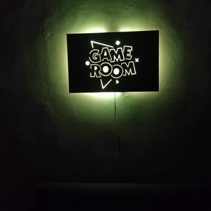 Game Room led-es háttér világítású falikép - Meska.hu