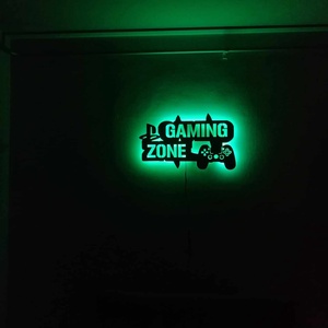 Gaming Zone led-es háttér világítású falikép - Meska.hu
