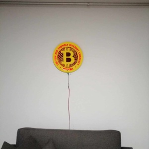 BITCOIN led-es belső világítású falikép - Meska.hu