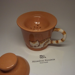 Cicás szűrős bögre, gyógyteás csésze -  - Meska.hu