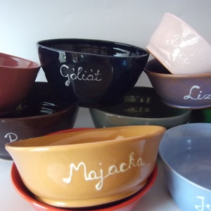 Színes, egyedi müzlis tálka szett -  - Meska.hu