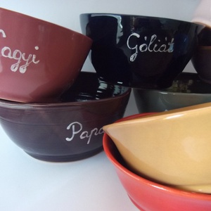 Színes, egyedi müzlis tálka szett -  - Meska.hu