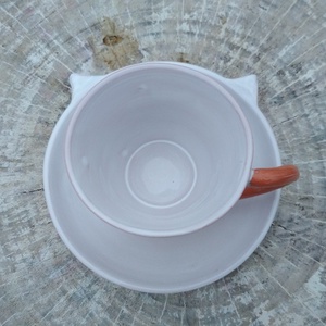 Cicás kávéscsésze, cicás csésze, mokkás csésze alátéttel -  - Meska.hu