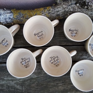 Egyedi feliratos csésze szett -  - Meska.hu