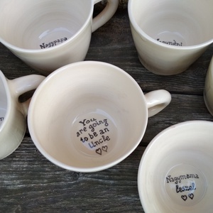 Egyedi feliratos csésze szett -  - Meska.hu