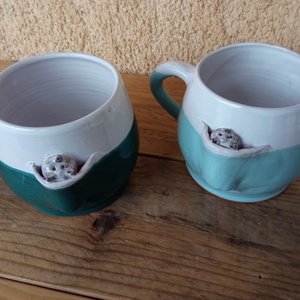 Kukucskáló cicás bögre - otthon & életmód - konyhafelszerelés, tálalás - tálalás - bögre & csésze - Meska.hu