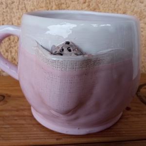 Kukucskáló cicás bögre - otthon & életmód - konyhafelszerelés, tálalás - tálalás - bögre & csésze - Meska.hu