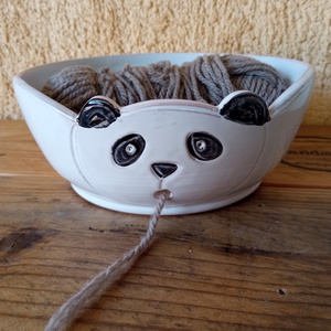 Panda fonaltartó - Meska.hu Panda fonaltartó - Meska.hu