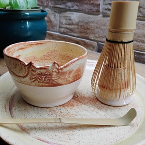 Matcha teás készlet, három részes - otthon & életmód - konyhafelszerelés, tálalás - tálalás - bögre & csésze - Meska.hu