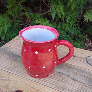 Pöttyös kancsó, kiöntő, aludttejes köcsög - otthon & életmód - konyhafelszerelés, tálalás - konyhai tárolás - tea & kávé tárolás - Meska.hu