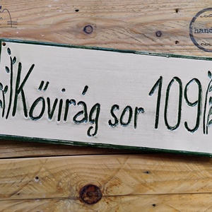 Kerámia házszámtábla hosszúkás kivitelben, minimalista stílusban - otthon & életmód - ház & kert - házszám - Meska.hu