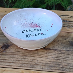 Cereal Killer feliratos müzlis tálka - otthon & életmód - konyhafelszerelés, tálalás - tálalás - tányér & étkészlet - Meska.hu