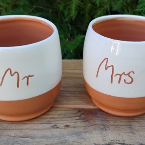 Mr és Mrs páros bögre szett - Meska.hu