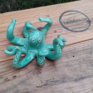 Kerámia polip figura - otthon & életmód - dekoráció - asztal és polc dekoráció - asztaldísz - Meska.hu