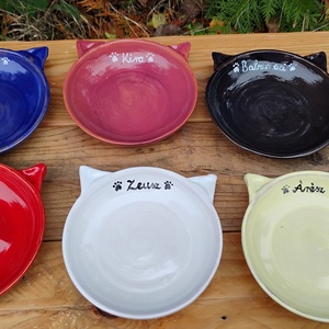 Cica etetőtál szett egyedi rendelésre - Meska.hu