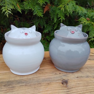 Cicás cukortartó, mézes csupor szett - otthon & életmód - konyhafelszerelés, tálalás - konyhai tárolás - méz & vajtartó - Meska.hu