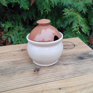 Mézes csupor, lekváros bödön, minimalista cukortartó - otthon & életmód - konyhafelszerelés, tálalás - konyhai tárolás - méz & vajtartó - Meska.hu