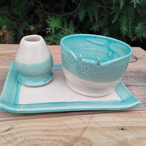 Matcha teás készlet, három részes - Meska.hu