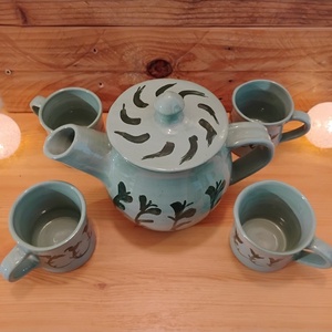 Bilbó teáskészlete - otthon & életmód - konyhafelszerelés, tálalás - tálalás - teás- és kávés pohár, készlet - Meska.hu