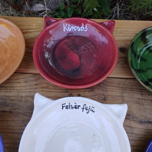 Cica etetőtál szett egyedi rendelésre - otthon & életmód - kisállatoknak - cicáknak & macskáknak - Meska.hu