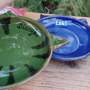 Cica etetőtál szett egyedi rendelésre - otthon & életmód - kisállatoknak - cicáknak & macskáknak - Meska.hu