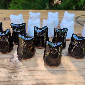 Mini cica figura szett - otthon & életmód - dekoráció - dekoratív figurák és szobrok - Meska.hu