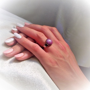 UNIKORNIS lila kerámia gyűrű 1,2 - Ajándék lányoknak nőknek névnapra születésnapra - ékszer - gyűrű - kerek gyűrű - Meska.hu