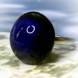 Éjszaka kékje - Sötétkék mázas kerámia gyűrű, Ékszer, Gyűrű, Szoliter gyűrű, Ékszerkészítés, Kerámia, MESKA