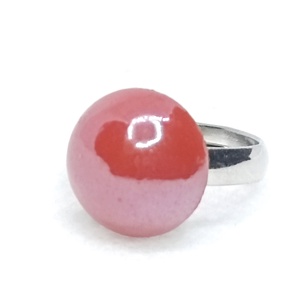 Piros kerámia gyűrű kislányoknak - Gyermek ékszer - Gyermekgyűrű , Ékszer, Gyűrű, Szoliter gyűrű, Kerámia, Ékszerkészítés, MESKA