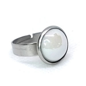 Kerámia - nemesacél gyűrű 1,2 - Ajándék lányoknak nőknek születésnapra névnapra - ékszer - gyűrű - szoliter gyűrű - Meska.hu