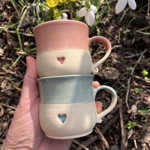 Szivecskés kávéscsésze pár - Meska.hu