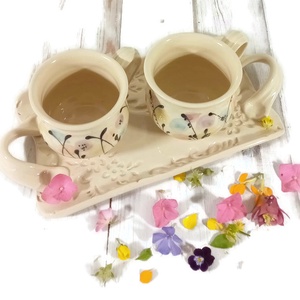 Kávés csésze párban (tarkarét) - otthon & lakás - konyhafelszerelés, tálalás - tálalás - teás- és kávés pohár, készlet - Meska.hu