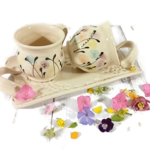 Kávés csésze párban (tarkarét) - otthon & életmód - konyhafelszerelés, tálalás - tálalás - teás- és kávés pohár, készlet - Meska.hu