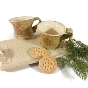 Angyalos bögrék párban tálcán, Otthon & Életmód, Konyhafelszerelés, tálalás, Tálalás, Bögre & Csésze, Kerámia, MESKA