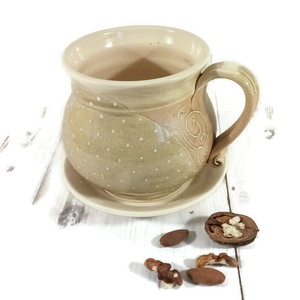 Örömbögre tányér-alátéttel - otthon & életmód - konyhafelszerelés, tálalás - tálalás - bögre & csésze - Meska.hu