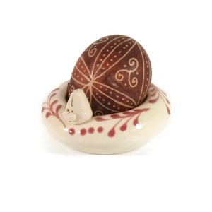 mécses és tojástartó nyuszival - otthon & életmód - dekoráció - asztal és polc dekoráció - asztaldísz - Meska.hu